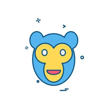 Monkey icon design vector Stock Illustration