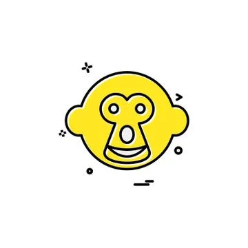 Monkey icon design vector 스톡 일러스트