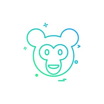 Monkey icon design vector Stock Illustration