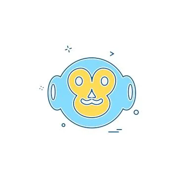 Monkey icon design vector 스톡 일러스트