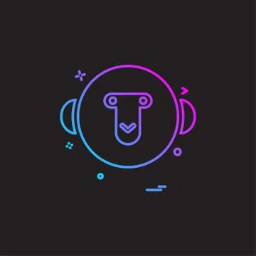 Monkey icon design vector Stock Illustration