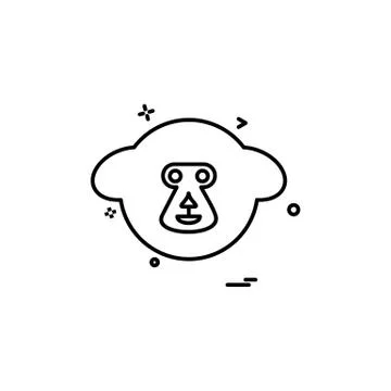 Monkey icon design vector 스톡 일러스트
