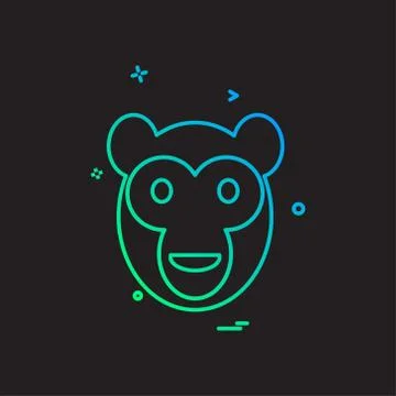 Monkey icon design vector 스톡 일러스트
