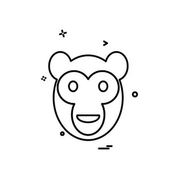 Monkey icon design vector Illustrazione stock