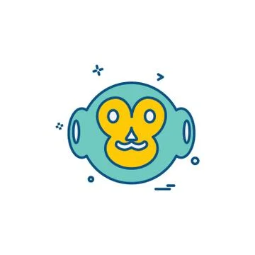 Monkey icon design vector 스톡 일러스트