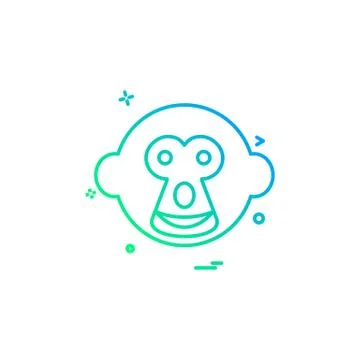Monkey icon design vector Stock Illustration
