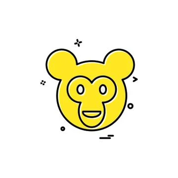 Monkey icon design vector Stock Illustration