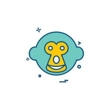 Monkey icon design vector Stock Illustration
