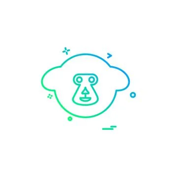 Monkey icon design vector Stock Illustration
