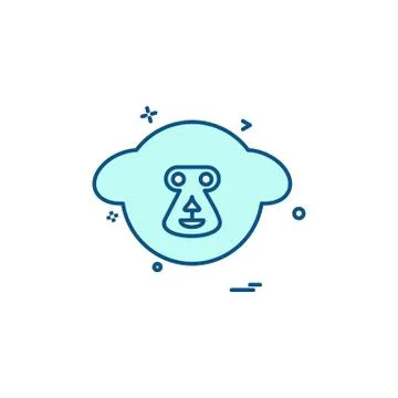 Monkey icon design vector Stock Illustration