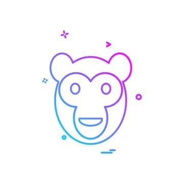 Monkey icon design vector Stock Illustration