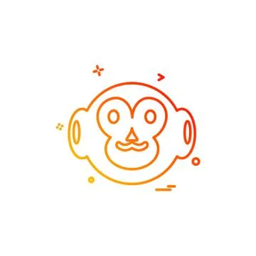 Monkey icon design vector Stock Illustration