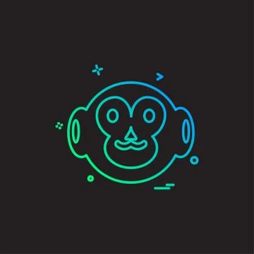 Monkey icon design vector Stock Illustration