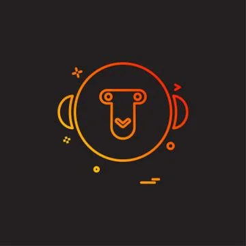 Monkey icon design vector Stock Illustration