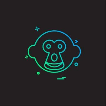 Monkey icon design vector Illustrazione stock