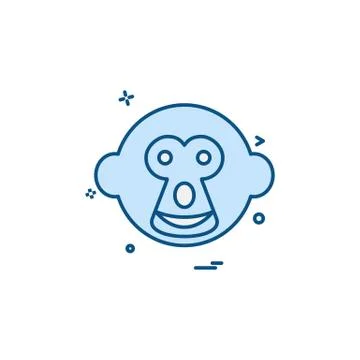 Monkey icon design vector Illustrazione stock