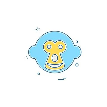 Monkey icon design vector 스톡 일러스트