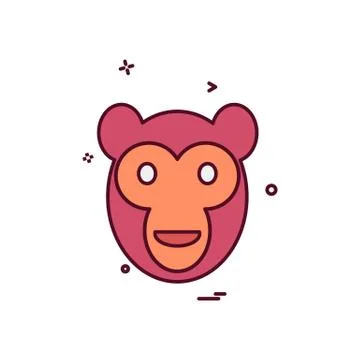 Monkey icon design vector 스톡 일러스트