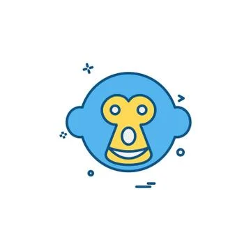 Monkey icon design vector 스톡 일러스트