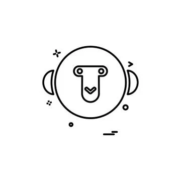 Monkey icon design vector Stock Illustration