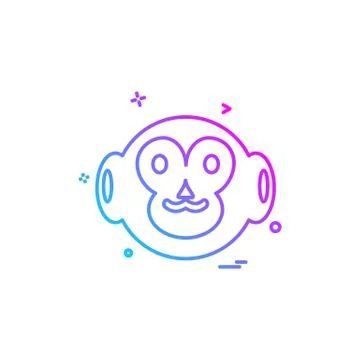 Monkey icon design vector Stock Illustration