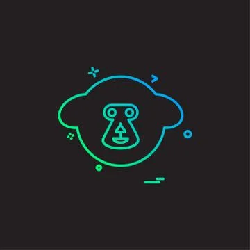 Monkey icon design vector Stock Illustration
