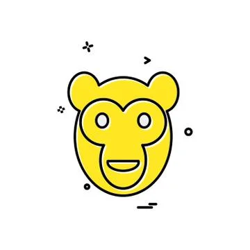 Monkey icon design vector 스톡 일러스트