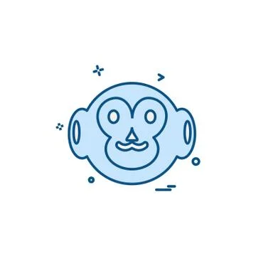 Monkey icon design vector Illustrazione stock