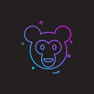 Monkey icon design vector 스톡 일러스트