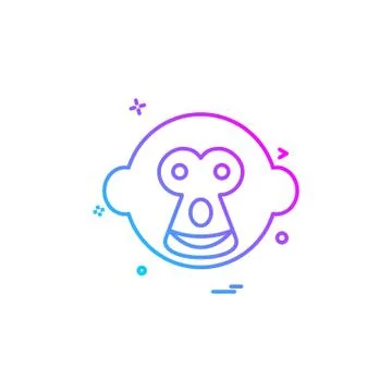 Monkey icon design vector 스톡 일러스트