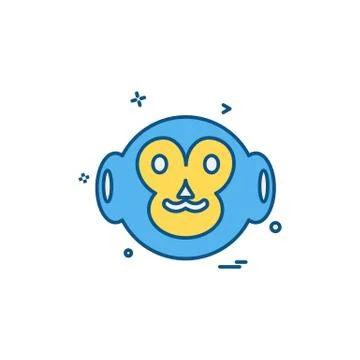 Monkey icon design vector Stock Illustration