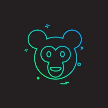 Monkey icon design vector Stock Illustration
