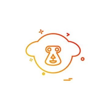 Monkey icon design vector Stock Illustration