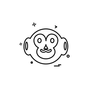 Monkey icon design vector Stock Illustration