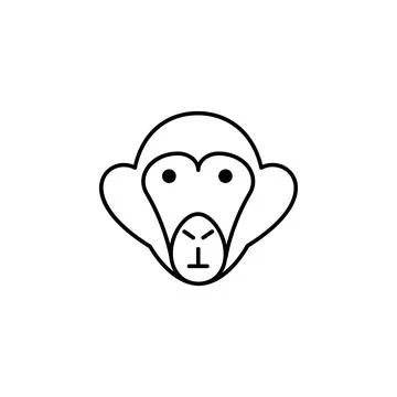 Monkey icon. Element of scientifics study icon for mobile concept and web app Stock Illustration