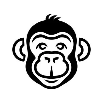 Monkey icon or modern line symbol. Vector line art and icon design with bol.. Stock Illustration