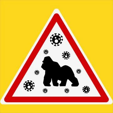 Monkey icon vector illustration new Monkeypox 2022 virus in simple flat style Stock Illustration