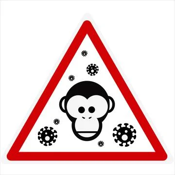 Monkey icon vector illustration new Monkeypox 2022 virus in simple flat style Stock Illustration