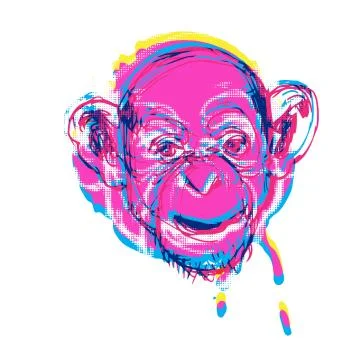 Monkey illustration vector Ilustração Stock