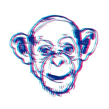 Monkey illustration vector Ilustração Stock