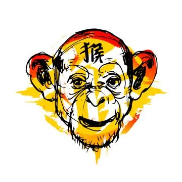 Monkey illustration vector Stockillustratie