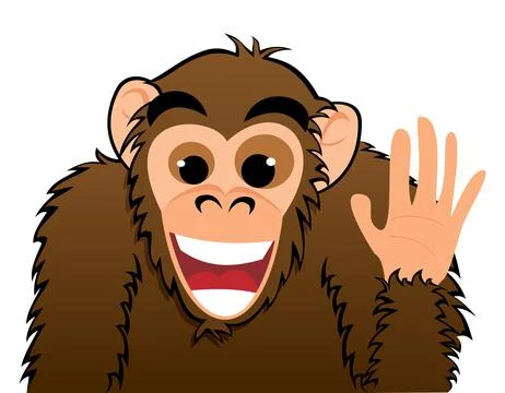 Monkey invitation Stock Illustration