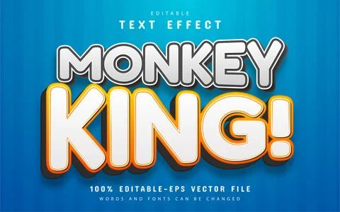 Monkey king text effect Illustrazione stock