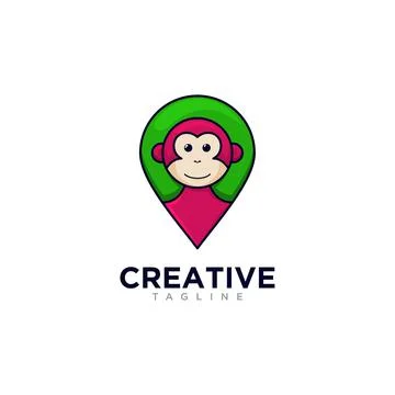 Monkey logo Stock Illustration