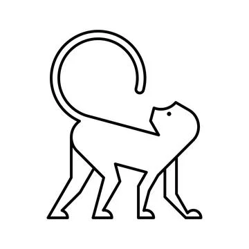 Monkey Logo Stock Illustration