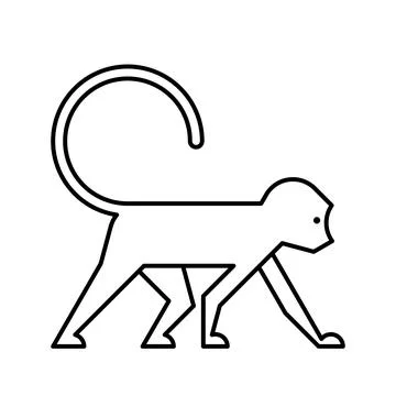 Monkey Logo Stock Illustration