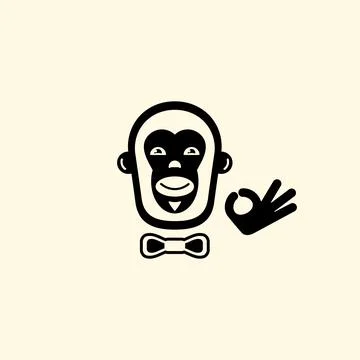 Monkey logo. Illustration. Stock Illustration