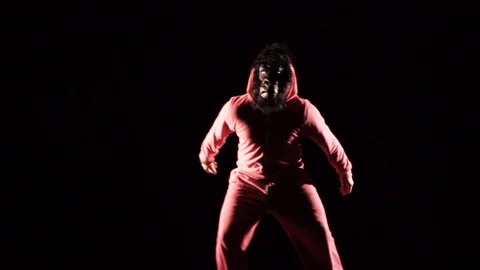 Monkey man fun dancing 11 Stock Footage 89626436