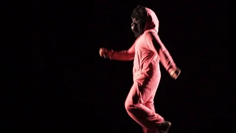Monkey man fun dancing 12 Stock Footage 89626580