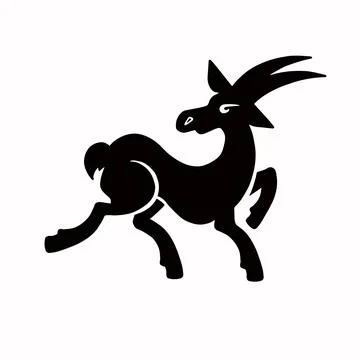 Monkey marmoset silhouette, symbol, vector illustration eps 10 Stock Illustration